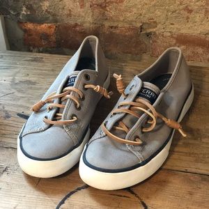 Grey sperry 5.5 shoes